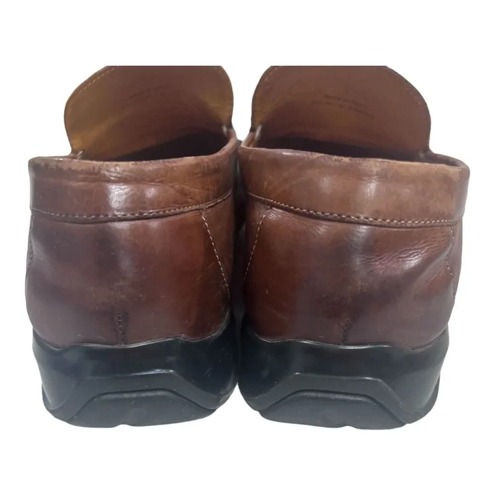 Cole‎ Haan Mens Size 9 M Brown Leather Slip On Loafers Shoes